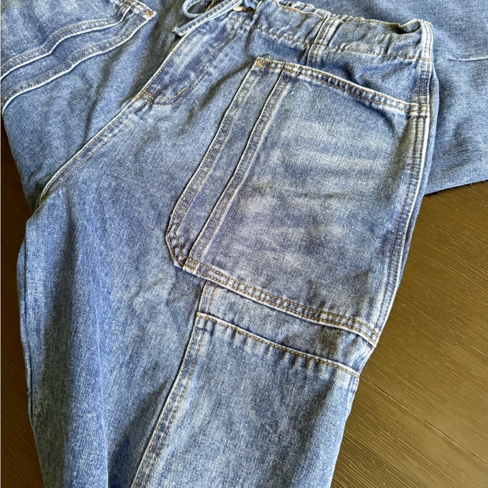 Women's Casual Blue Wide Leg Pants